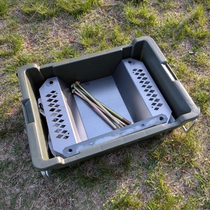 魚の串焼き焚き火台「野良グリルハーフ」黒皮鉄　日本製