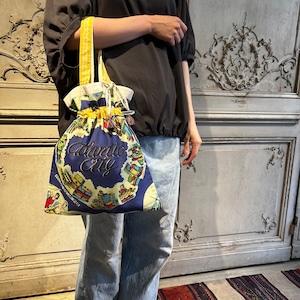 Bindu【ビンドゥ】バンダナエコバッグ・Mサイズ (ATLANTIC CITY /1651NM /BLUE )