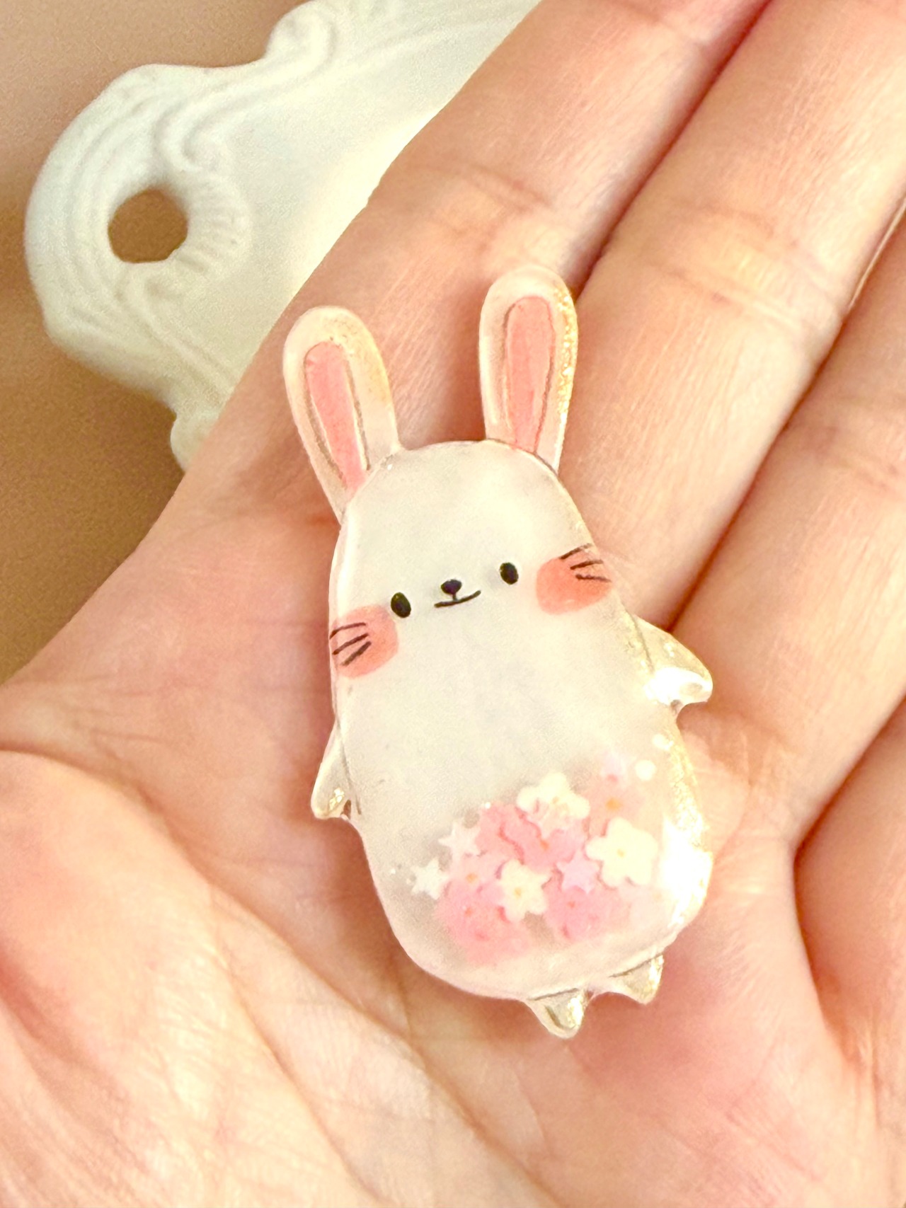 ブローチ『ぴょこぴょこうさぎさん』ストーリーカード付き