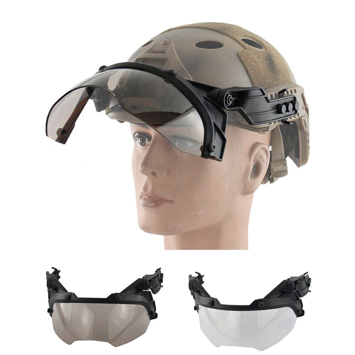 フリップゴーグル 防風 曇り止め FAST タクティカル ヘルメット アクセサリー