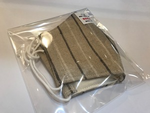 手作りマスク 大人用 綿麻×4重ガーゼ