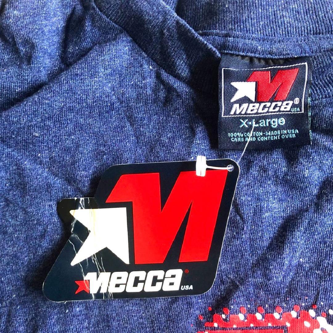 デッドストック 90s USA製 メッカ 長袖Ｔシャツ ネイビー XL Mecca USA