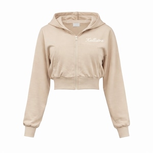 クロップフーディー ライトベージュ