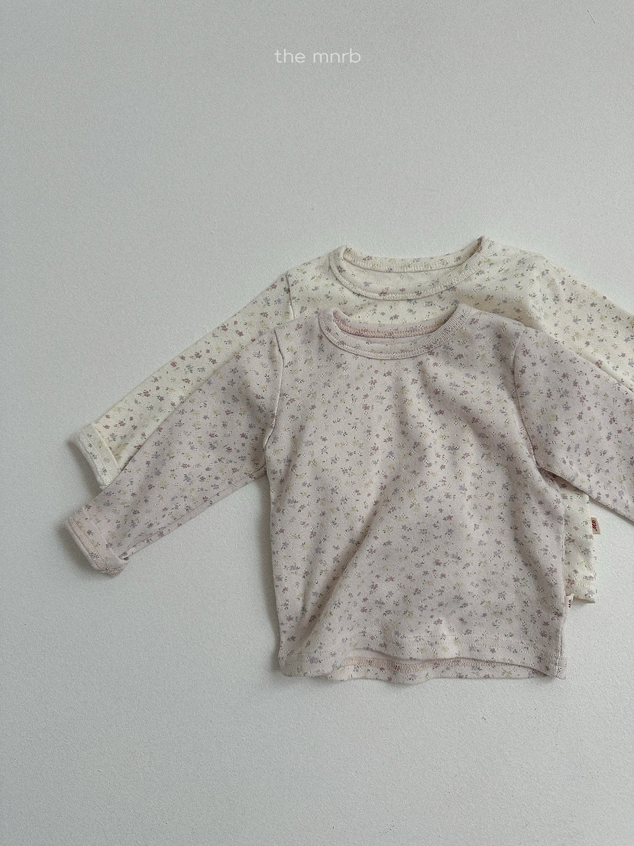 送料無料【予約】/ コットンアイレット長袖Tシャツ / minirobe