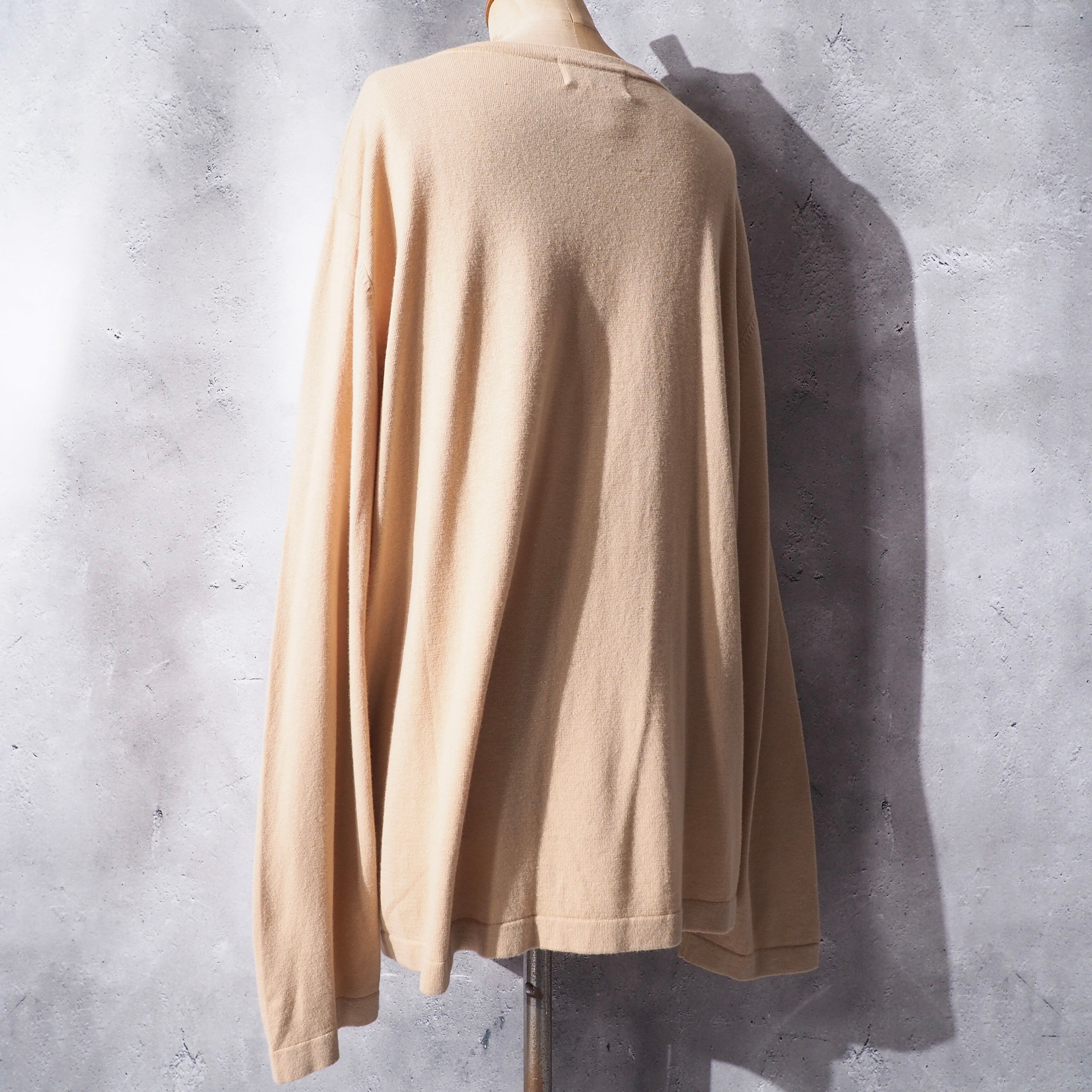 1990s ennui leopard embroidery vintage loose knit