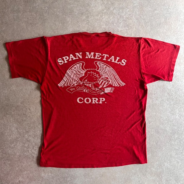 1990s  JERZEES  "SPAN METALS CORP."  Tee  XL  Made in USA