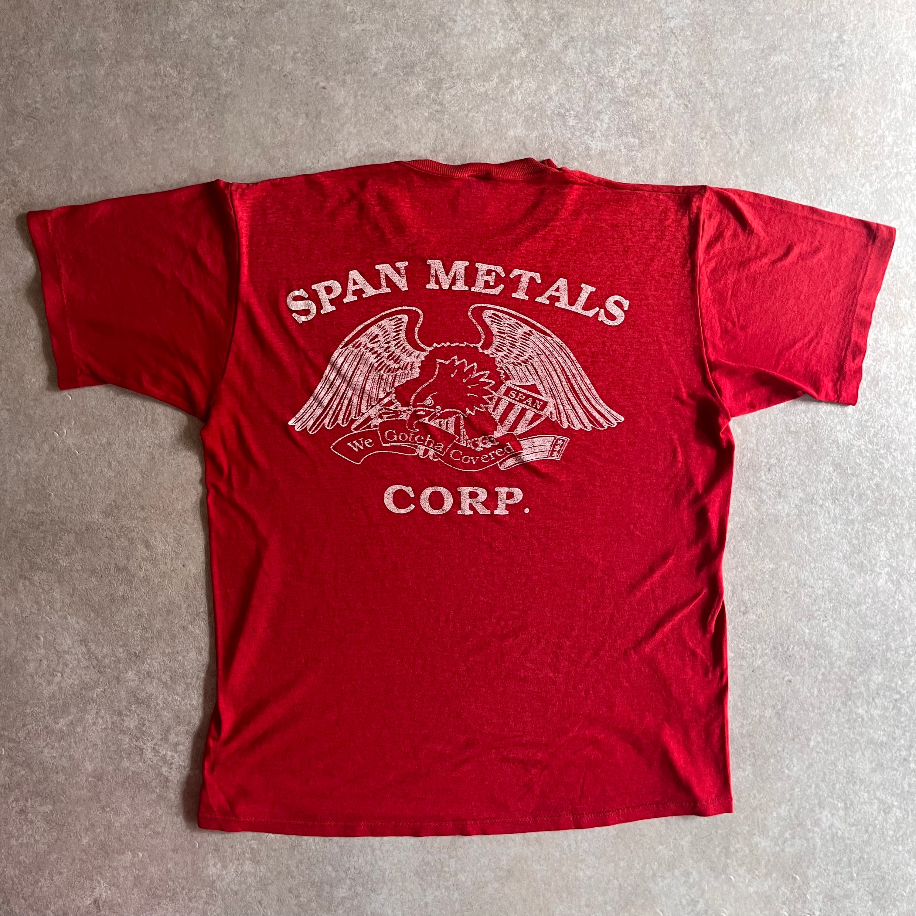 1990s JERZEES "SPAN METALS CORP." Tee XL Made in USA