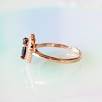 Promettereリング（ガーネット・ハート）