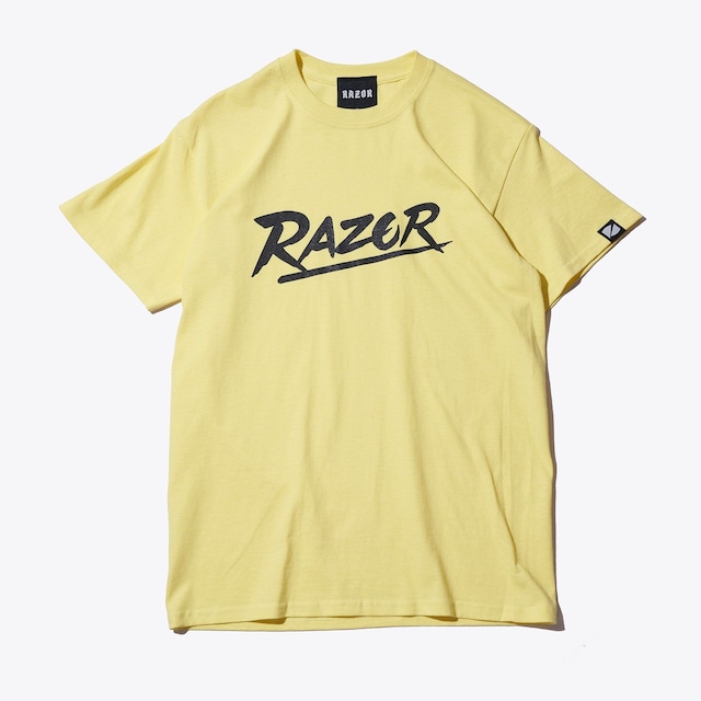 RAZOR SLASH LOGO T-SHIRT  YELLOW