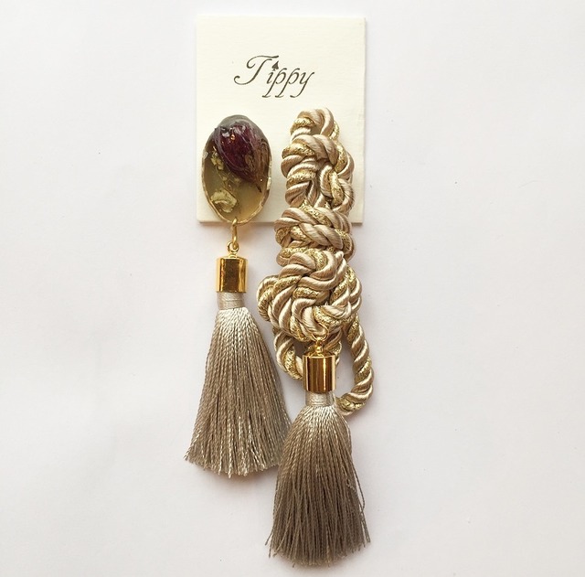 rope tassel pierce / earring