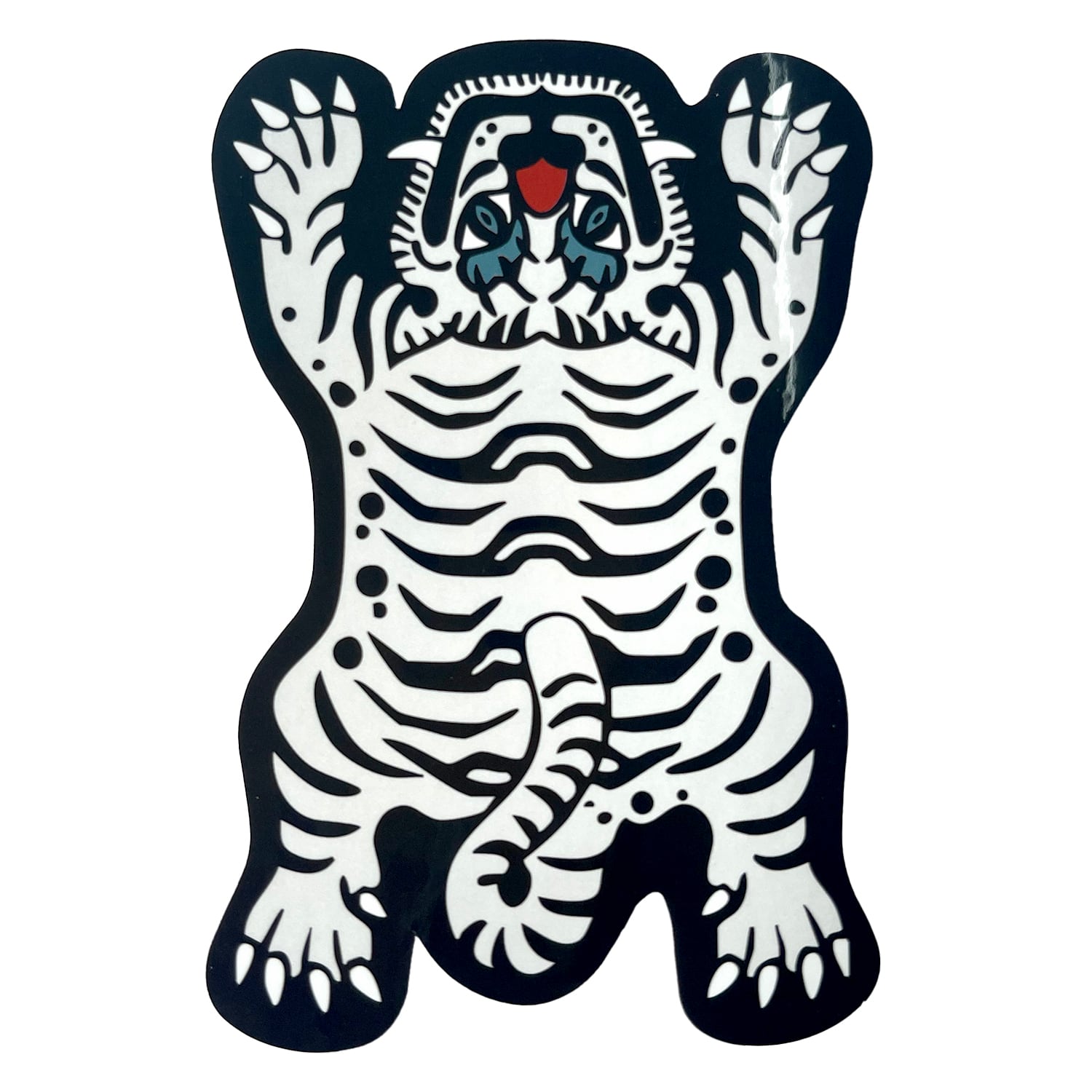 USA GENERAL STORE TIBETAN TIGER STICKER チベタンタイガー チベットタイガー チベッタンタイガー ステッカー :TTS-001WH