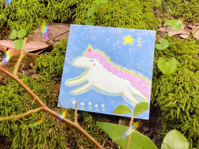 お星さまのひかりを集めて♡ユニコーンアート