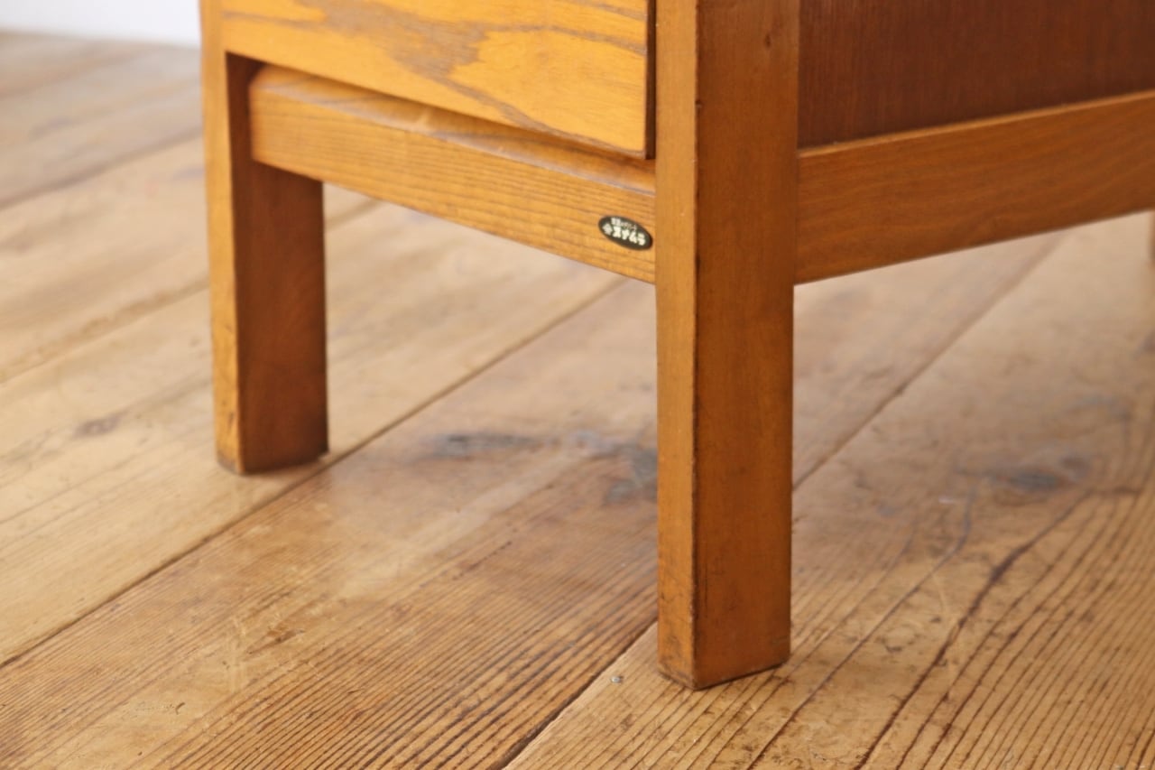 レトロ 脇机 袖机 つくえ 引き出し 抽斗 4杯 木製 古道具 飾り台