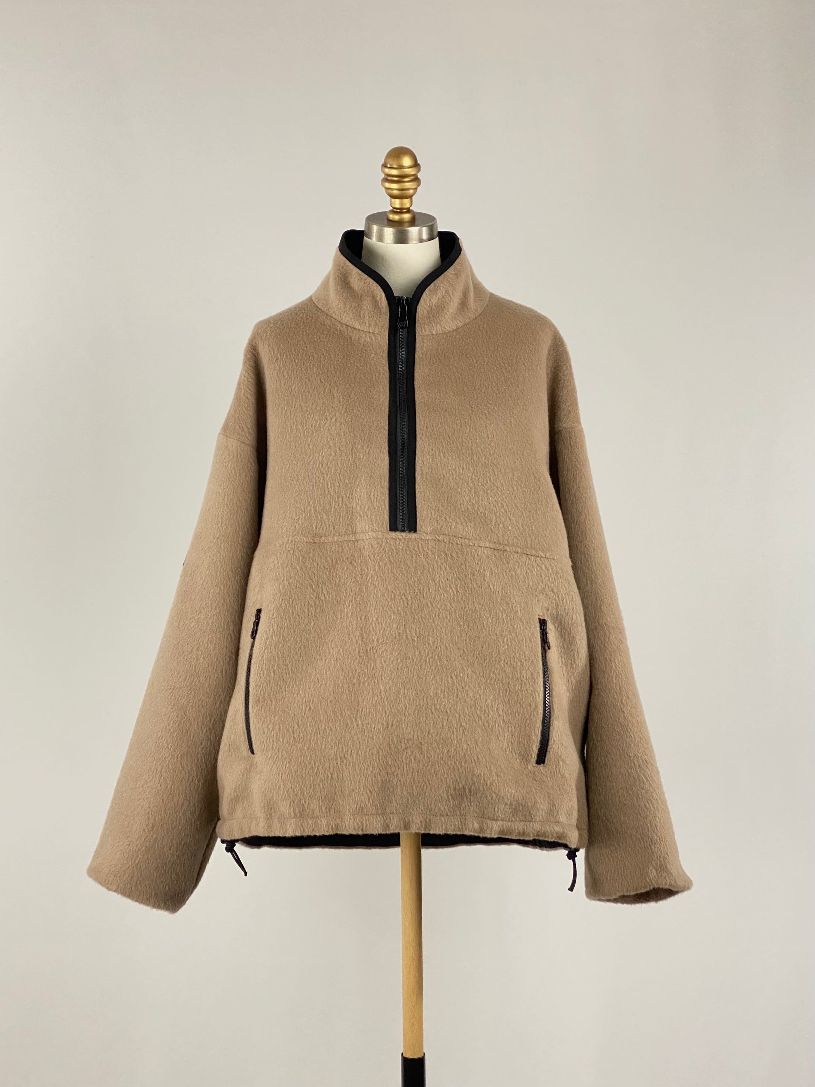 SHAGGY HALF ZIP JK|ベージュ|YENN