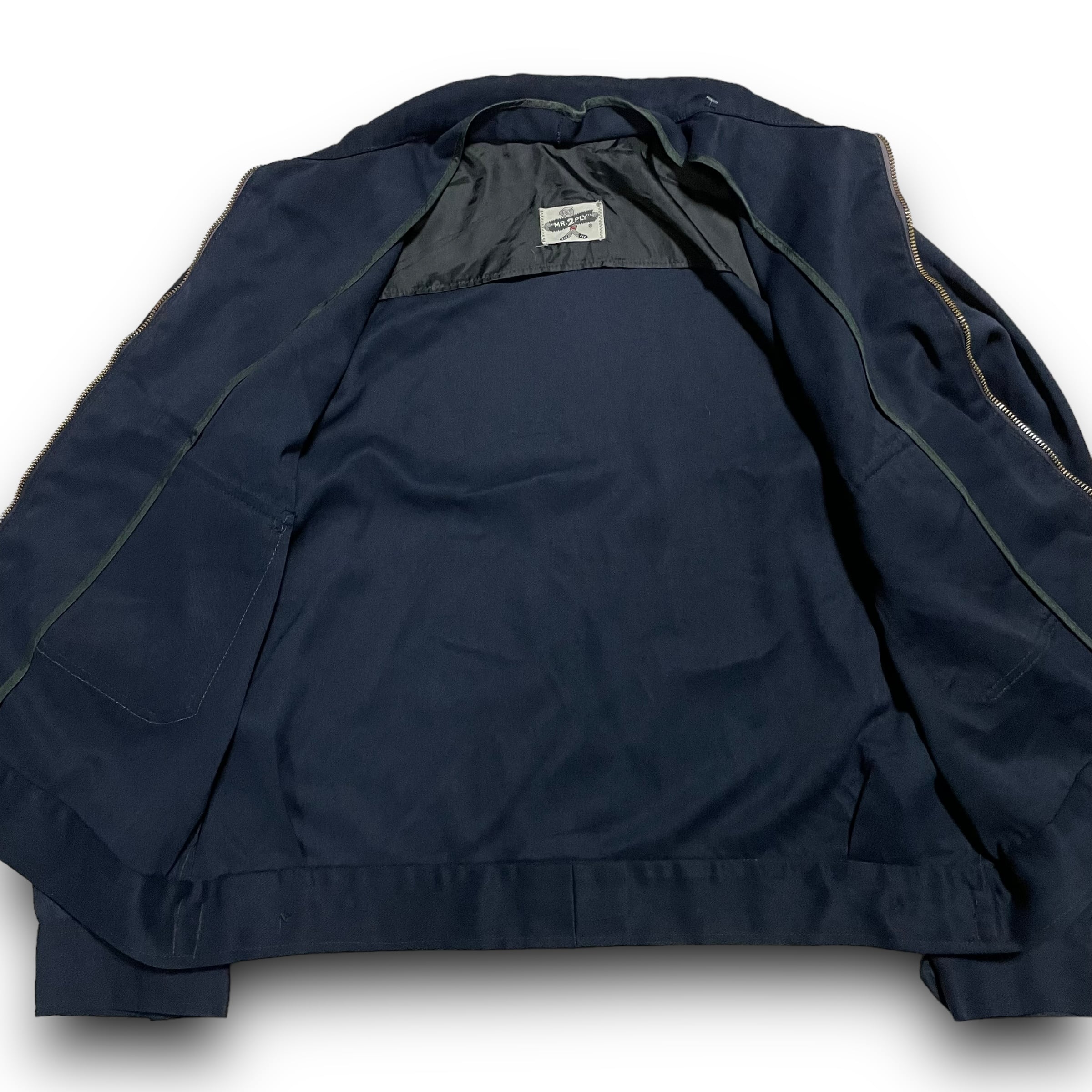 M】【50〜60年代】MR. 2 PLY TALONジップ レーヨン混 ギャバ M】【50〜60年代】MR. 2 PLY TALONジップ レーヨン混 ギャバ