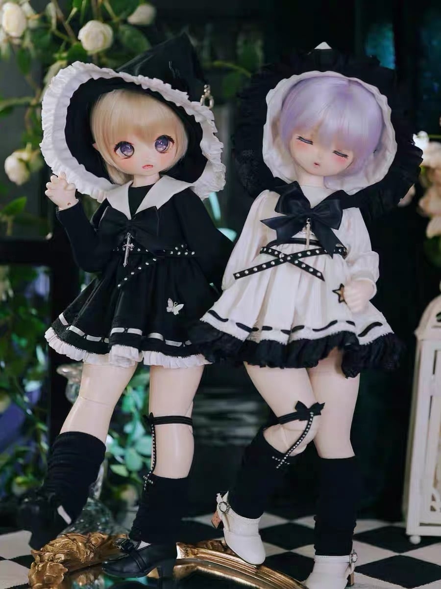 セット！魔女 洋服 服 コスプレ アウトフィット ワンピース ドレス BJD 