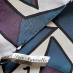 シルクスカーフ ヴィンテージ レトロ柄　数字 12acch36