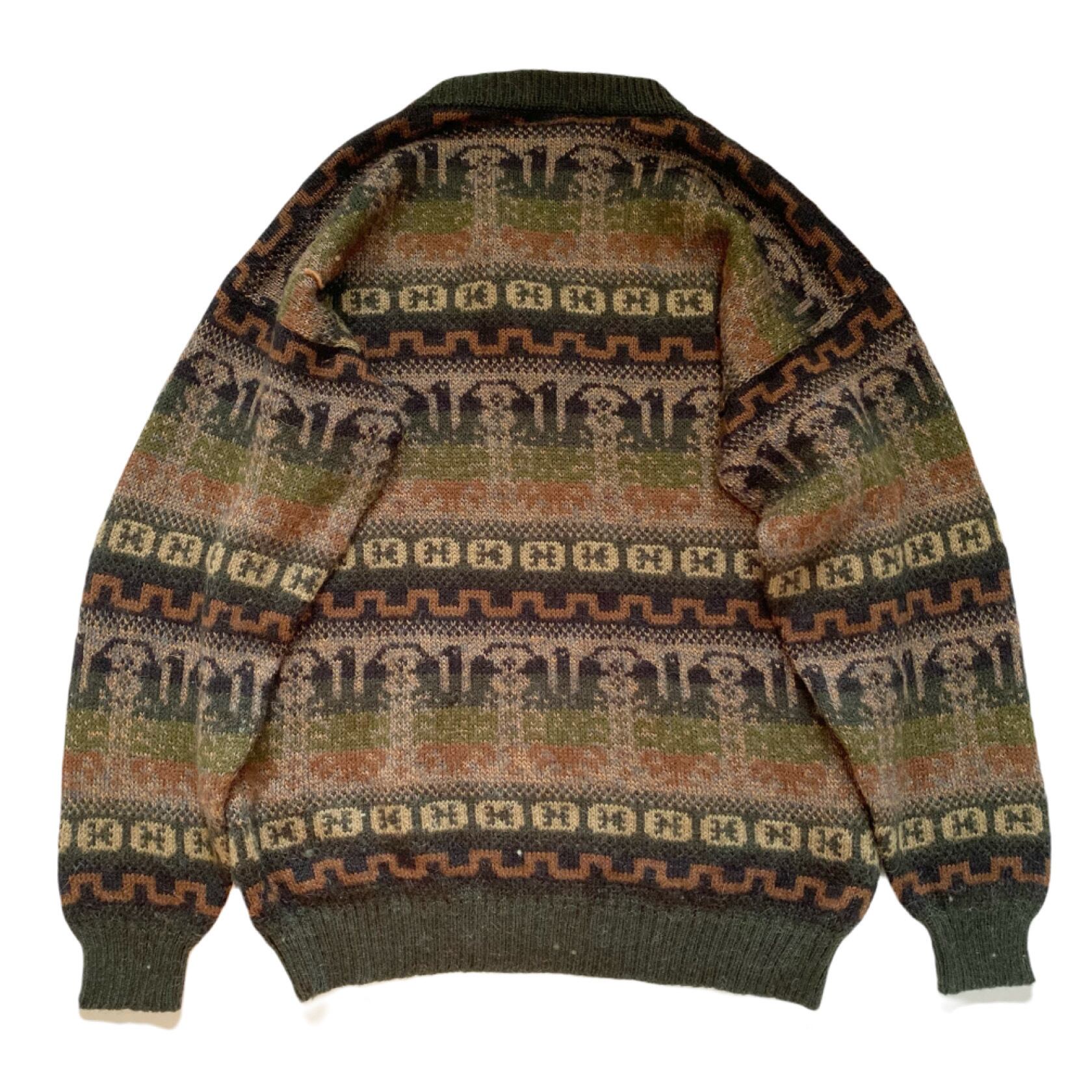 NKNIT pattern pullover sweat チャコール ブラウン 【公式通販】