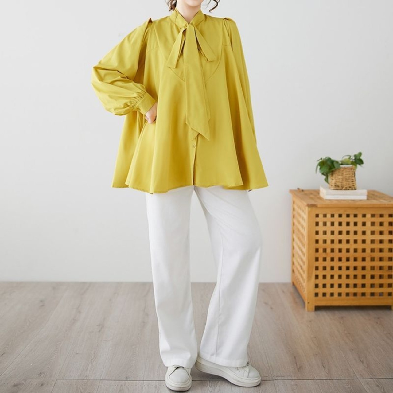 リボン ボリューム ブラウス  00237