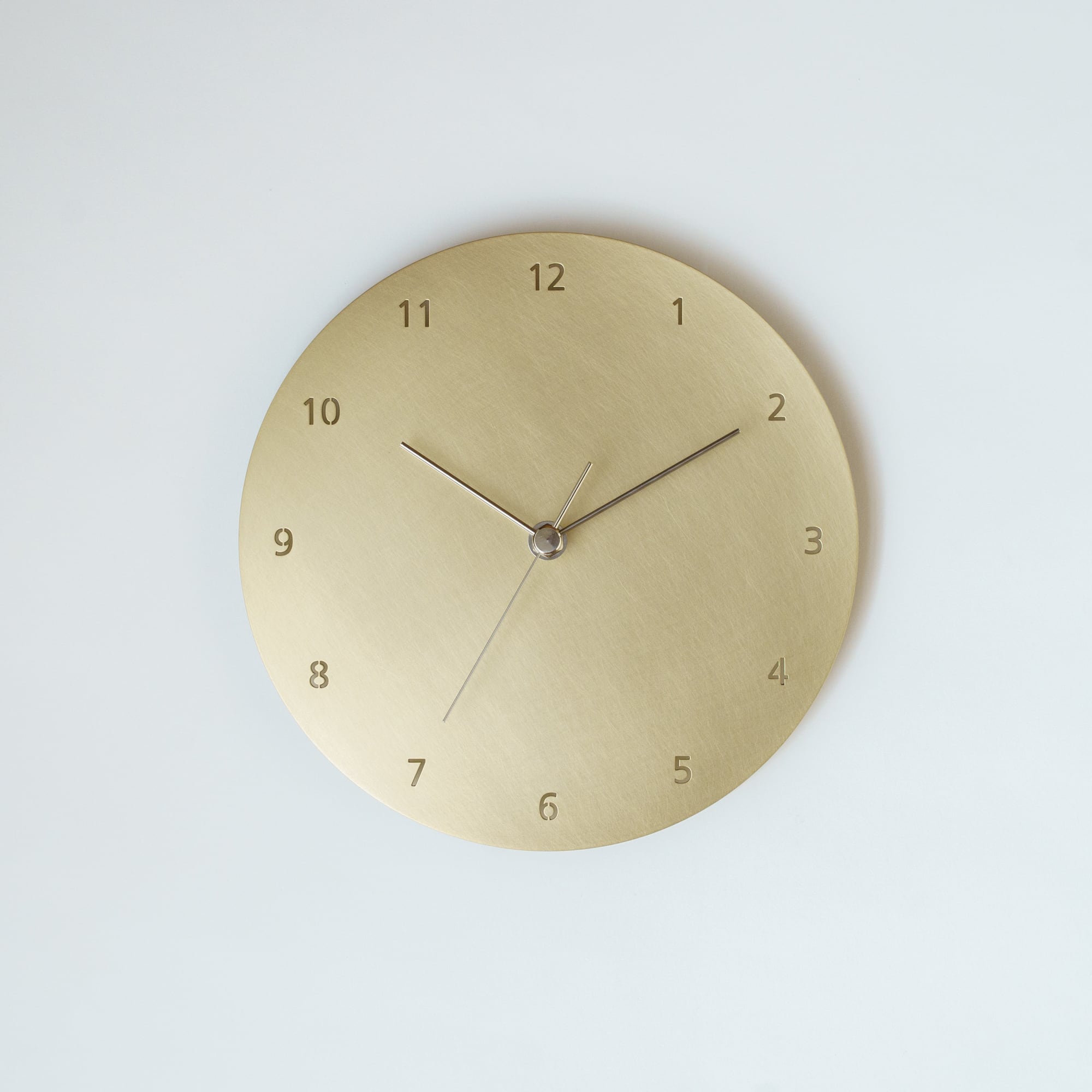 時計　真鍮 minimal wall clock 220 _ number / brass 壁掛け時計 220 数字 / 真鍮