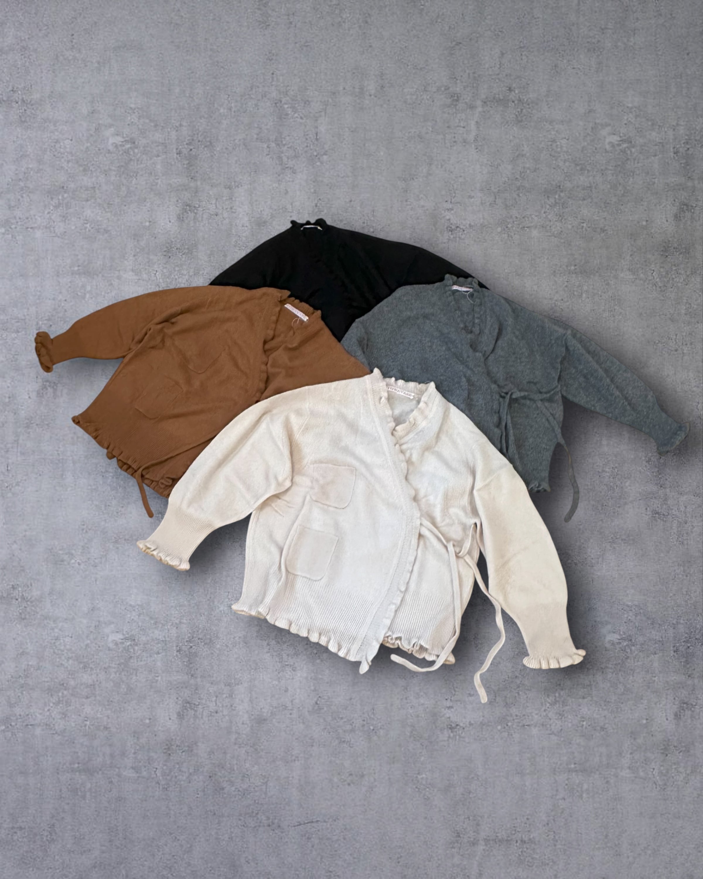 TOWAVASE　Volant cardigan（1PLY）
