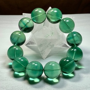 超透明！希少な大玉☆前後約18mm ビー玉グリーンフローライト