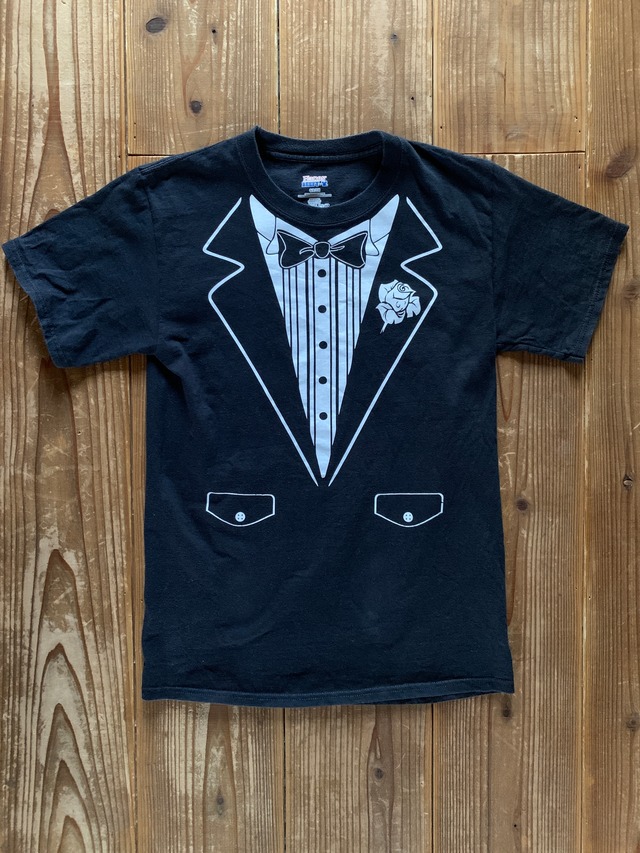 80's　Hane's　タキシード　だまし絵 Tシャツ　実寸(S-M)