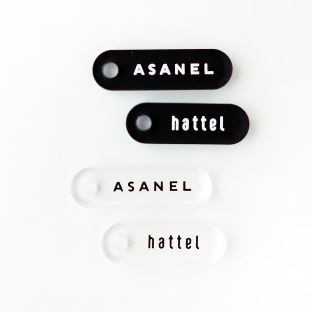 MINI LOGO SET｜モノクロ｜アクリルチャーム｜hattel