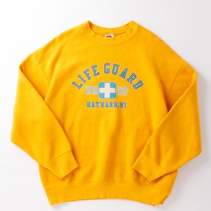 【美品】Vintage sweatshirt  "LIFE GUARD" orange big size rare item Made in USA fabric  ／00年代 ヴィンテージ スウェットトレーナー  USA製生地 ビッグサイズ レアカラー 希少 ライフガード