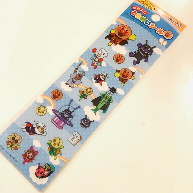 それいけ！アンパンマン　みずいろ　なかよしとうめいシール　C02