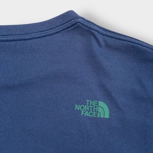 【THE NORTH FACE】ボックスロゴ プリント Tシャツ バッグロゴ ハーフドーム LARGE ネイビー アウトドア ノースフェイス 半袖 夏物 US古着