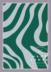 静寂の流れ｜曲線が描く穏やかなリズムのミニマルアートポスター｜洗練と調和を感じるモダンインテリアに最適な一枚A2ポスター