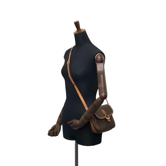CELINE セリーヌ ショルダーバッグ ブラウン ホースビット PVC vintage ヴィンテージ オールド 7izj8d