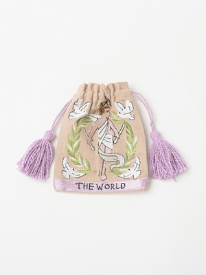 タロット刺繍巾着（THE WORLD）