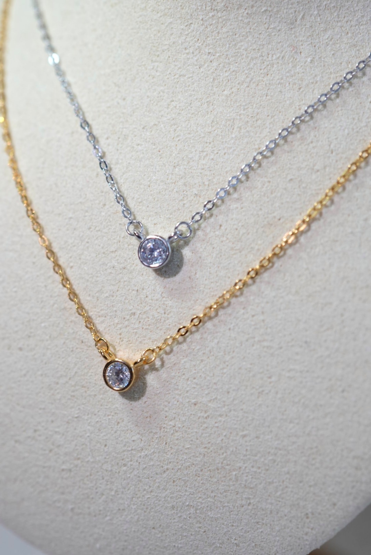 〈near jewelry collection〉simple stone necklace