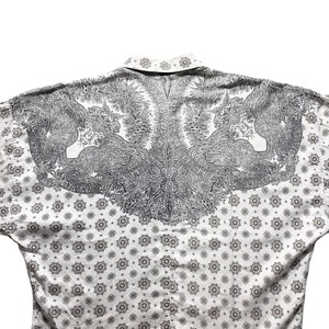 vintage GIANNI VERSACE switching print shirt