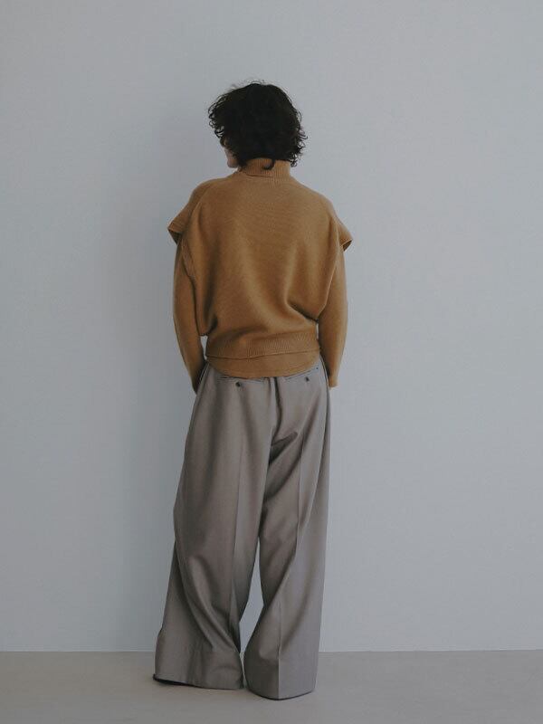 ETRE TOKYO(エトレトウキョウ) ウールカシミヤスリーブレスニットプル