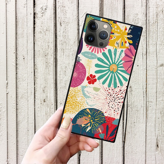 iPhoneケース 花柄 北欧レトロポップ｜ミッドセンチュリー風花柄 NOR142