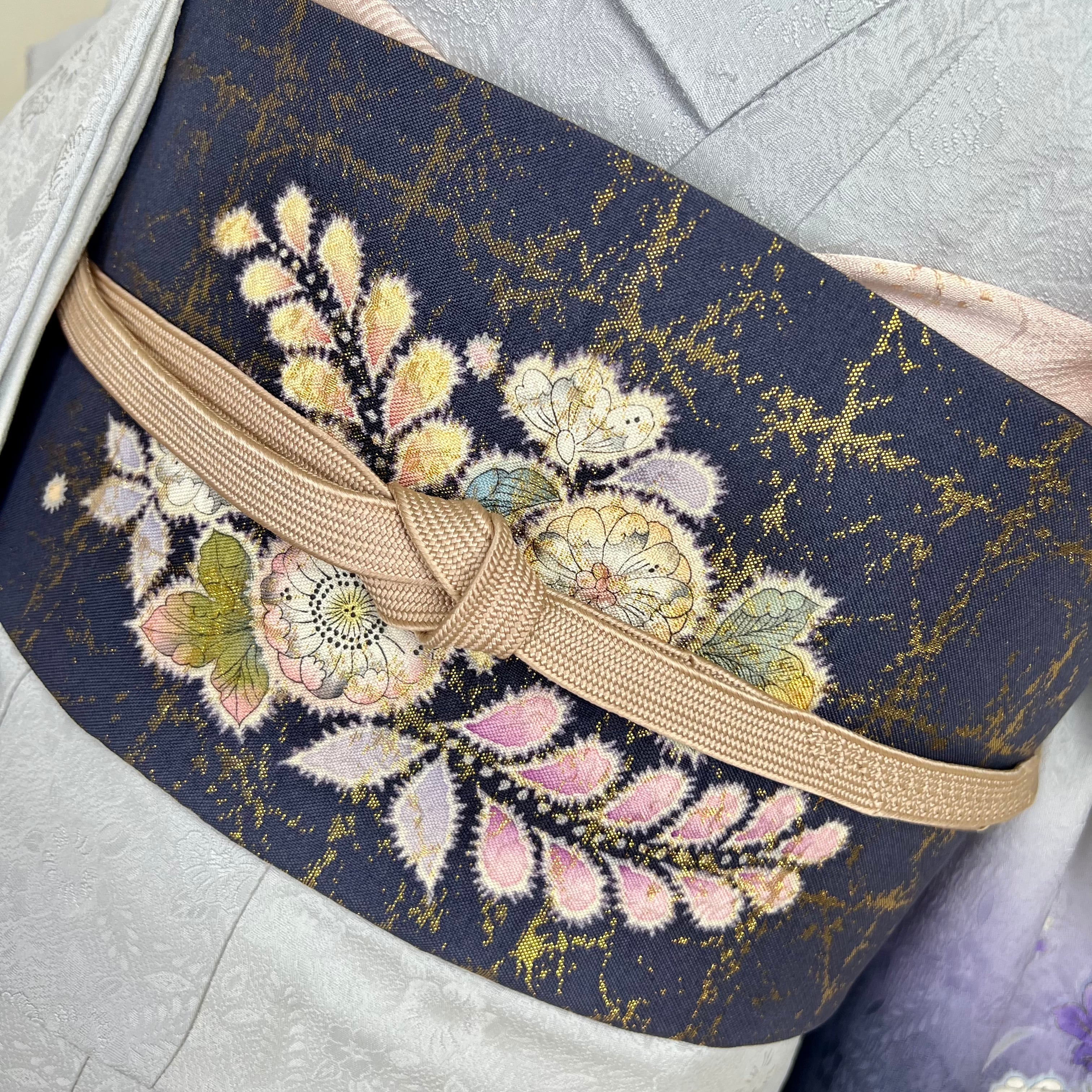 美品品【辻が花絞り染め】金通し 袋帯 正絹s775 | 着物 夢美月