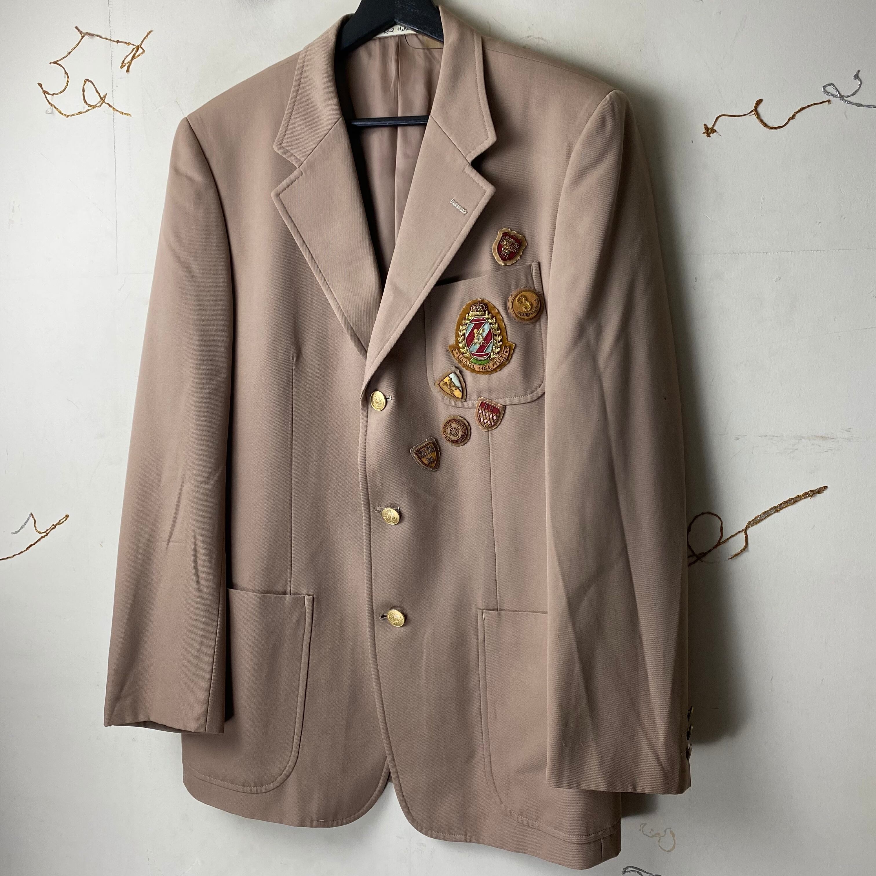vintage KARL HELMUT patch design gabardine tailored jacket | NOIR 