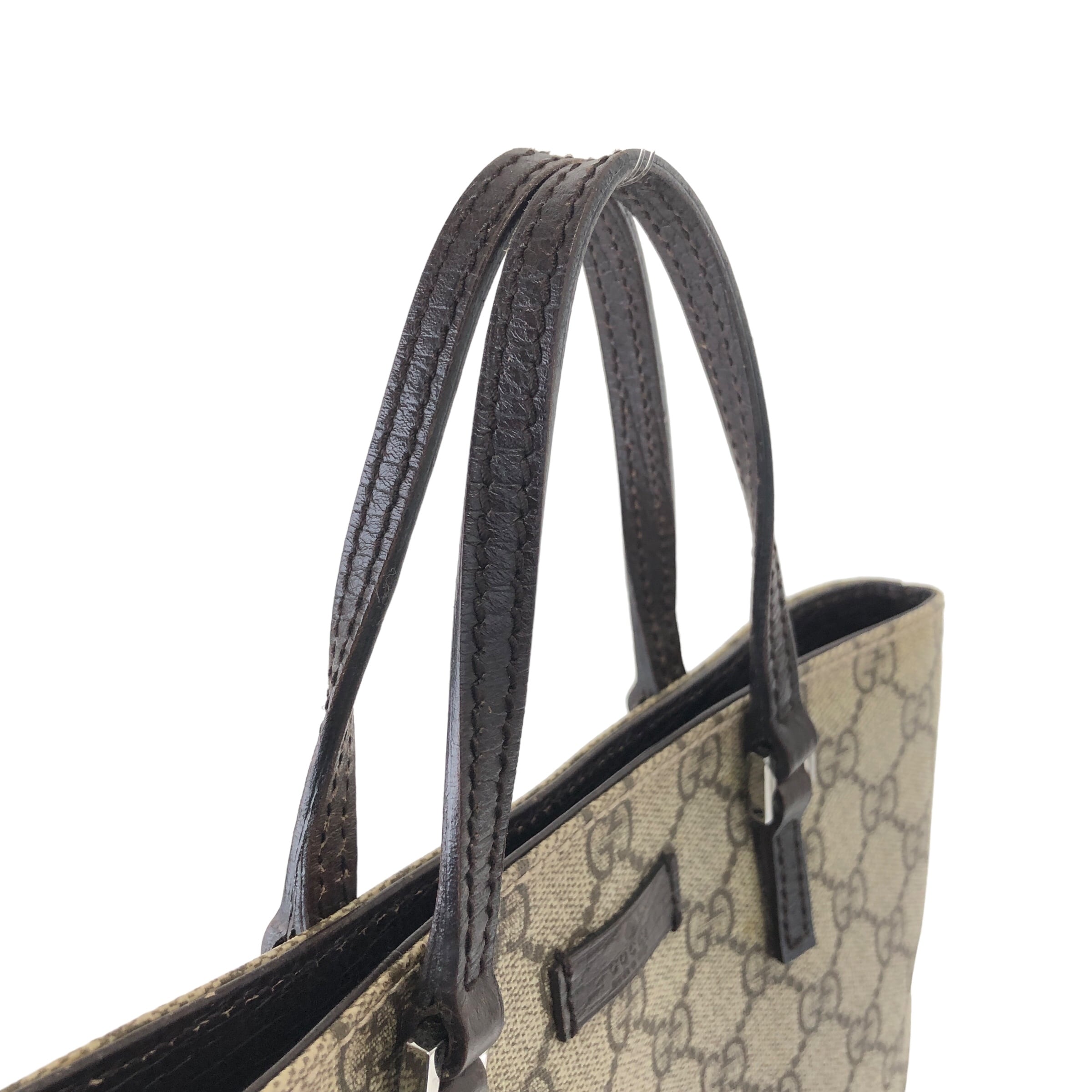 GUCCI グッチ GG柄 ハンドバッグ ブラウン ブランドロゴ型押し GUCCI グッチ GG柄 ハンドバッグ ブラウン ブランドロゴ型押し