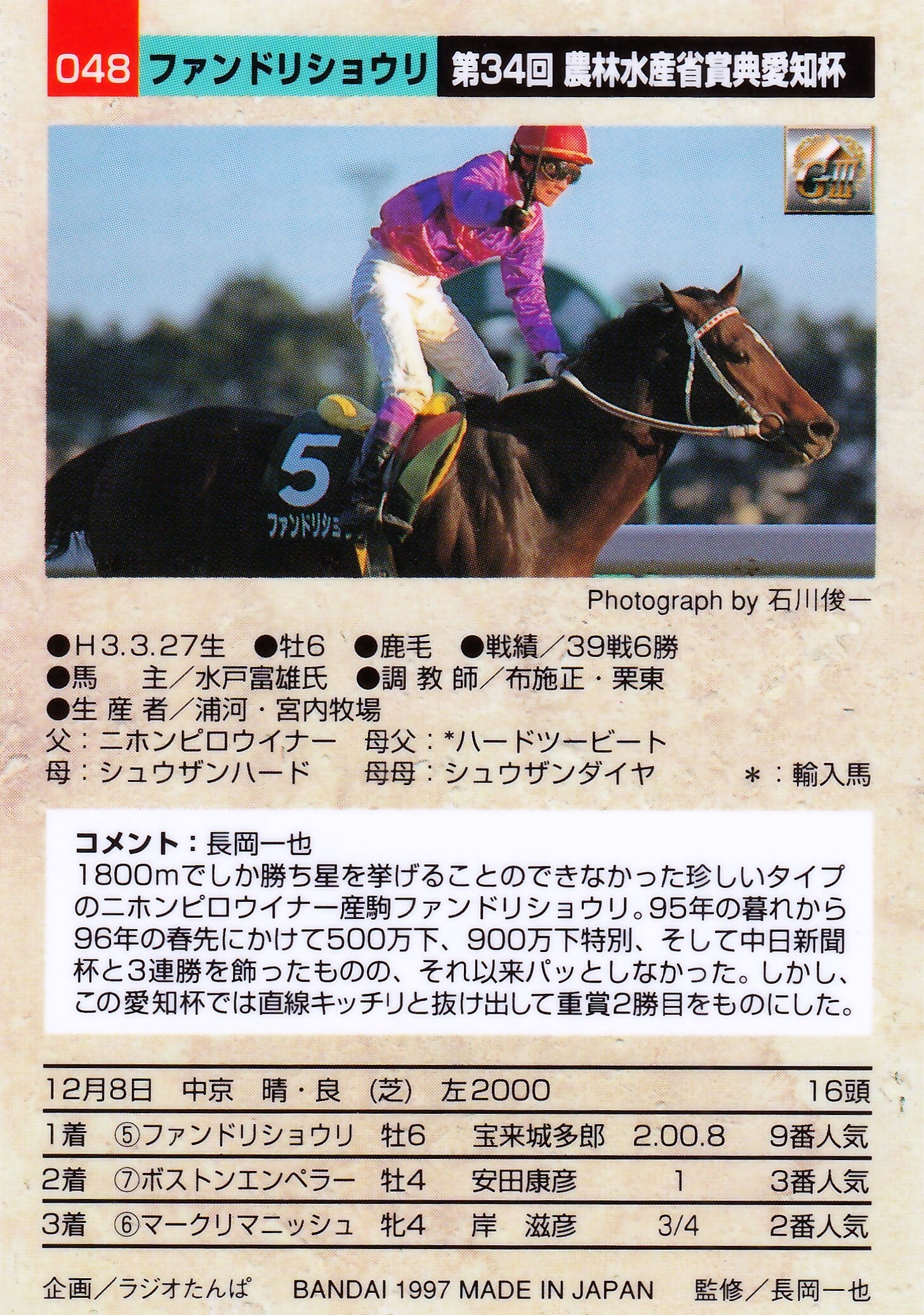 非売品】BANDAI サラブレッドカード2000下半期 プレゼントキャンペーン