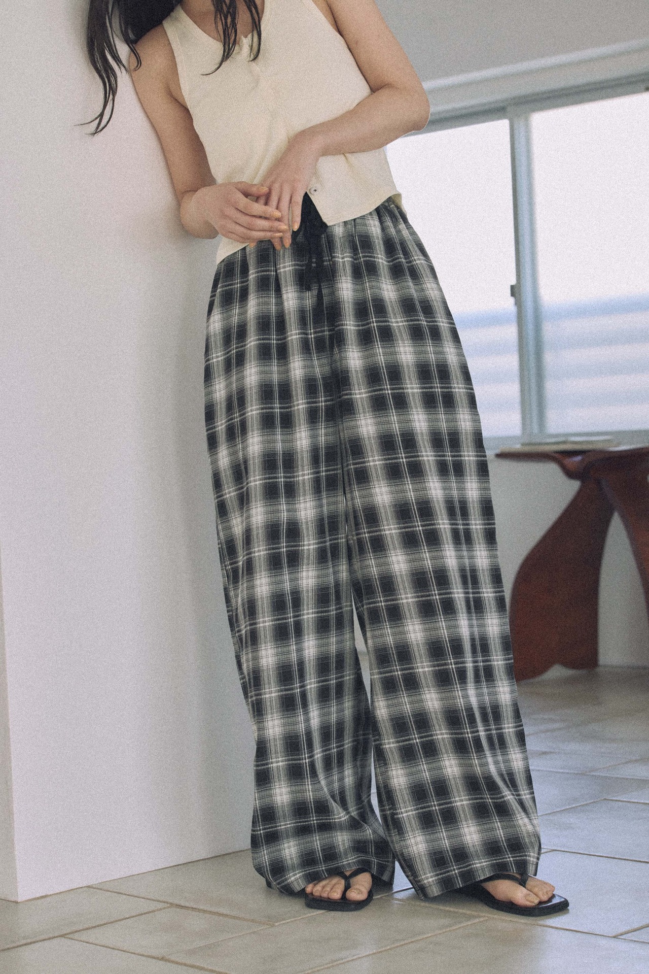 DU260520 Check Relux Pants 【set up可】【T sizeあり】【7月上旬一部予約商品】