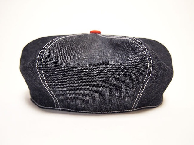 リバーシブル ベレー帽 54㎝ "REVERSIBLE BERET" (DENIM× WHITE HICKORY 50)