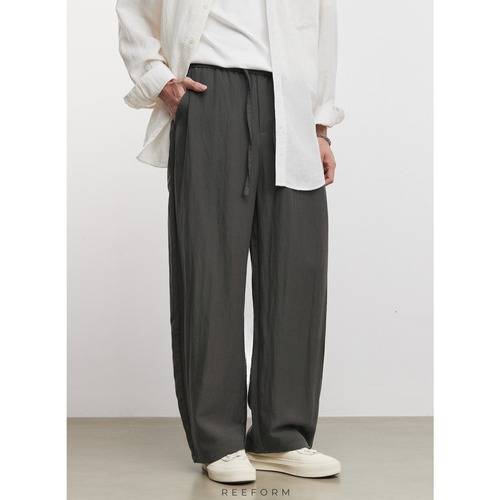 リヨセルカーブワイドレッグパンツ/ブラックRF-26SP-029