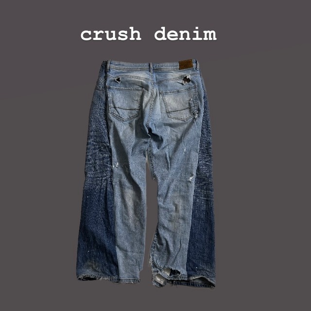 再構築 クラッシュ グランジデニム ダメージ加工 ボロ加工 ペイント