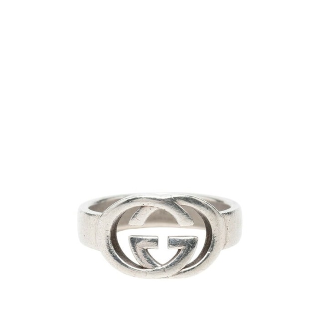グッチ インターロッキングG リング 指輪 #19 SV925 シルバー レディース GUCCI 【中古】