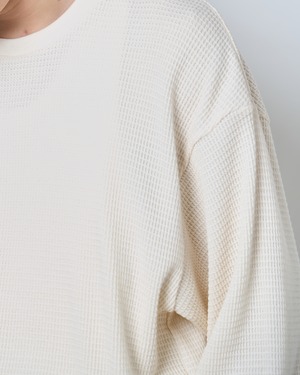ROTOL "Soft Waffle LS Tee〔CREAM〕"