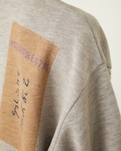 i’m here - Train Ticket Jacquard Turtle Knit :Beige|1968トレインチケット/ジャカード/アシンメトリー
