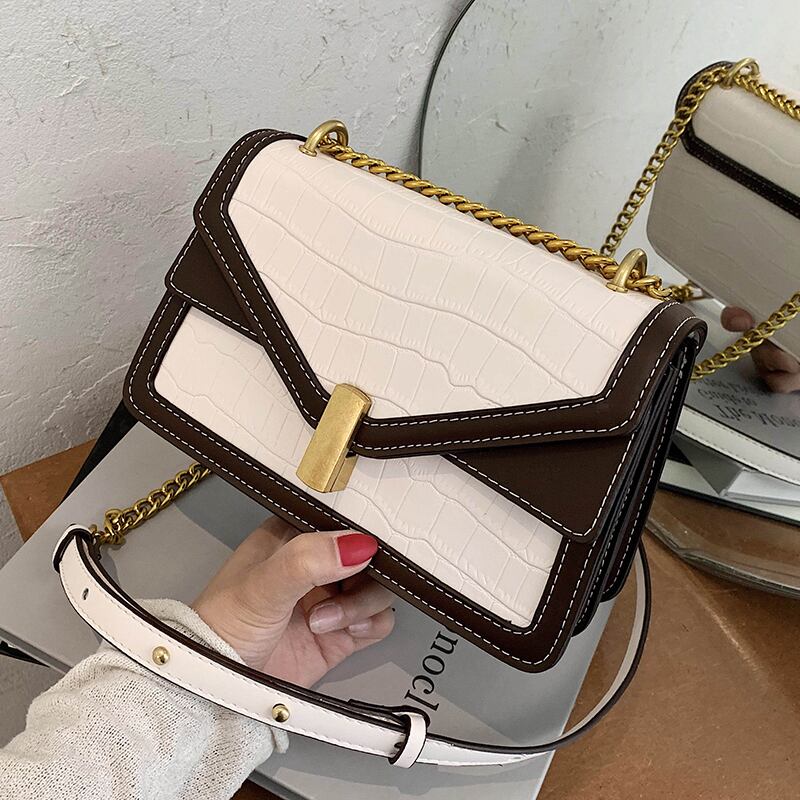 香港スタイルのレトロな小さなバッグ女性2020新しい流行のファッションネット赤いワイルドチェーンテクスチャワンショルダーメッセンジャー小さな正方形のバッグ Tiancai_Wing_Bag61826922285